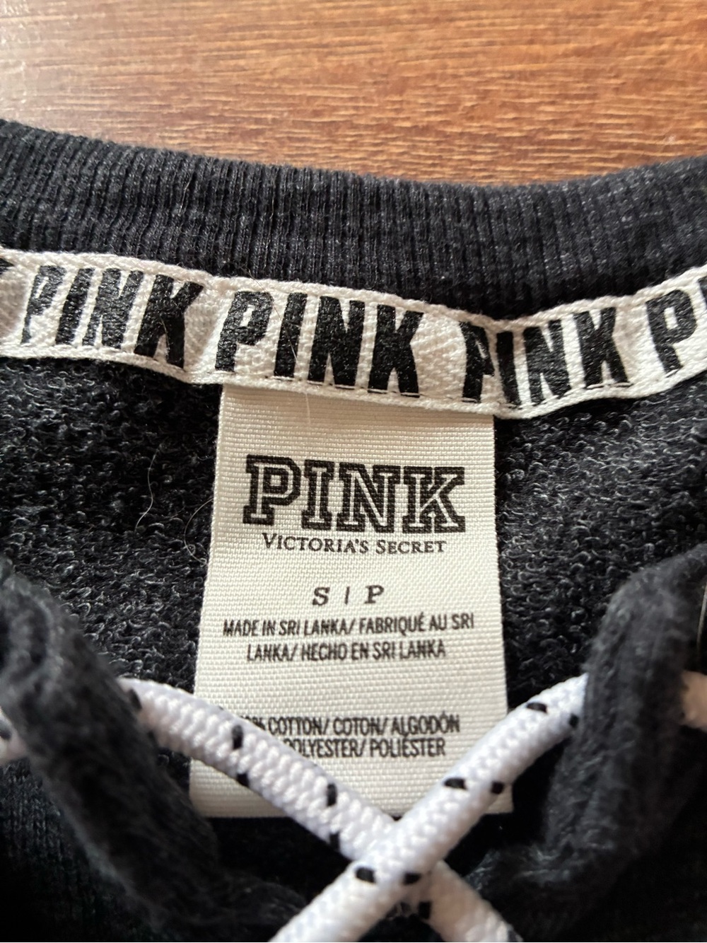 ¤PINK¤Victoria Secret Pink Light Gray, Blue & Black color-block & Leggings Set S - Picture 2 of 10